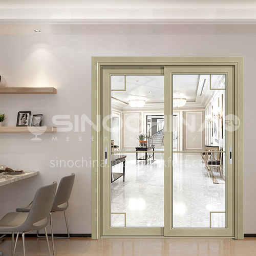 1.4mm aluminum alloy modern minimalist light luxury soundproof sliding door 1